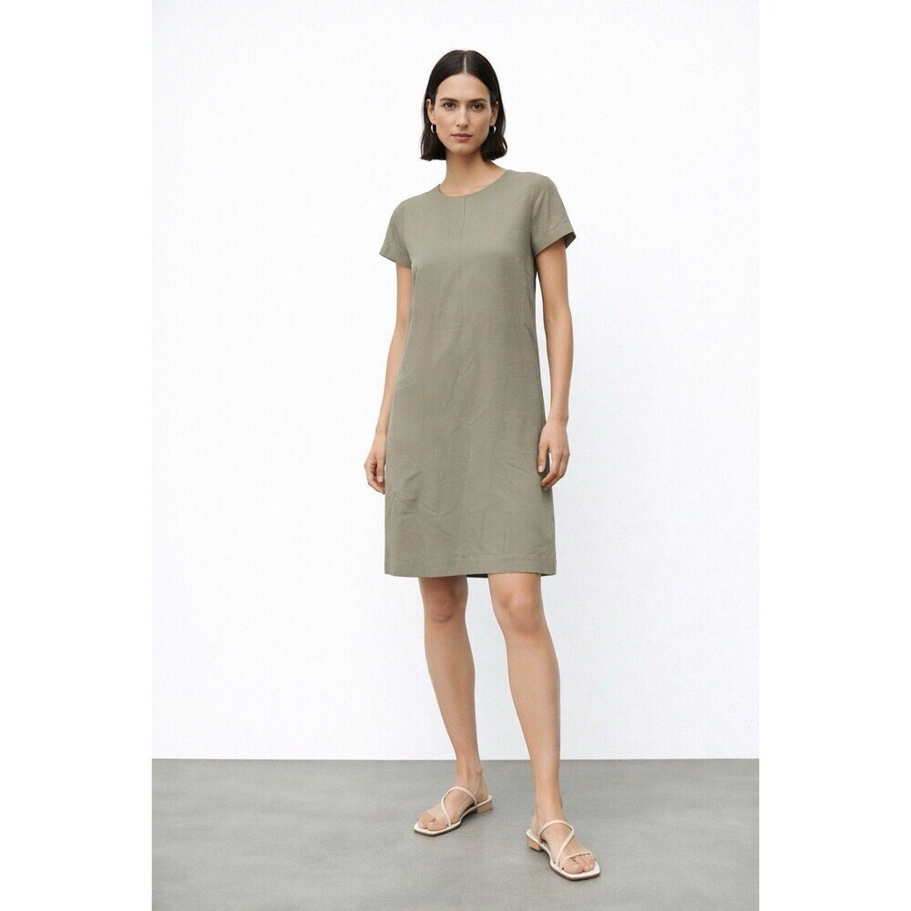 Jenni Kayne Olive Green Short Sleeve Midi Dress